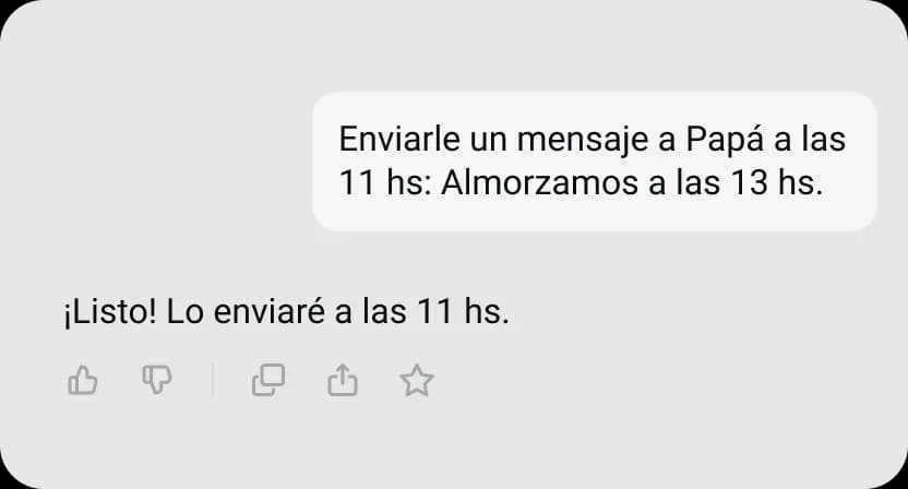 Acciones programadas