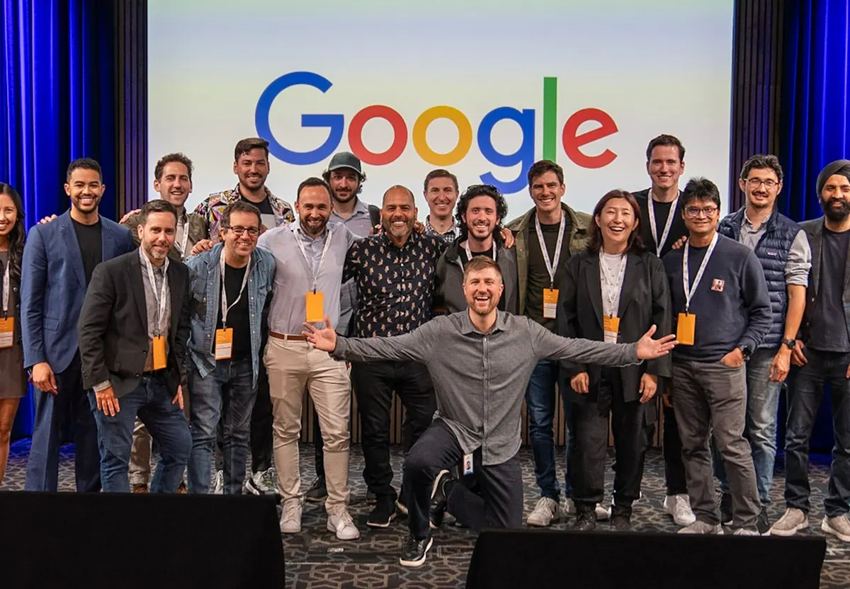 The startups in the Google program, on stage